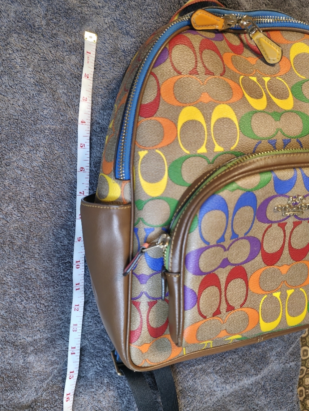 Coach Rainbow Signature Backpack - Multicolor - Picture 12 of 14